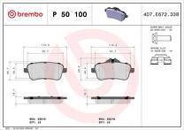 Задние тормозные колодки Brembo  P 50 100
