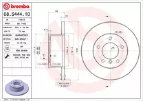 Тормозной диск Brembo Prime Line  08.5444.10