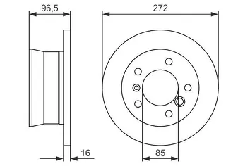 Bosch 0 986 478 433 <span>тормозной диск полный</span>