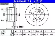 Тормозной диск ATE  24.0116-0110.1