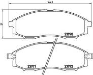 Передние тормозные колодки Brembo P 56 049 для Nissan Navara D22