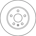 Тормозной диск TRW  DF4995S