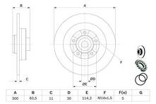 Тормозной диск Bosch  0 986 479 445