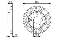 Тормозной диск Bosch  0 986 479 U10