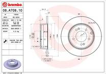 Тормозной диск Brembo Prime Line 08.A708.10 для Hyundai Grandeur 4 пок.