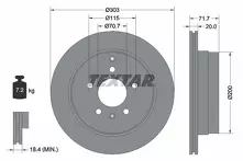 Тормозной диск Textar  92165503