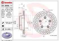 Тормозной диск Brembo Prime Line 09.8998.11 для Porsche Boxster 982 / кабриолет
