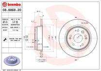 Тормозной диск Brembo Prime Line 08.8868.20 для Honda Crossroad 2 пок.