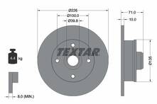 Тормозной диск Textar 92041803 для Volkswagen Polo 3 пок. / хэтчбек