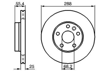 Bosch 0 986 478 893 <span>тормозной диск вентилируемый</span>