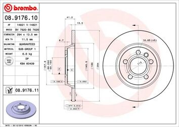 Brembo Prime Line 08.9176.10 <span>тормозной диск полный</span>