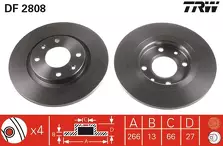 Тормозной диск TRW  DF2808