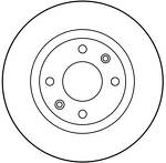 Тормозной диск TRW  DF2808