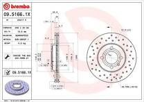 Тормозной диск Brembo Xtra Line 09.5166.1X для Volkswagen Caddy 2 пок. / 9K9