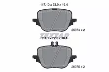 Задние тормозные колодки Textar 2637401 для Mercedes-Benz S-Class W223