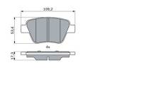 Задние тормозные колодки Bosch 0 986 494 416 для Volkswagen Scirocco 3 пок.