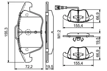 Bosch 0 986 494 372 <span>тормозные колодки передние</span>