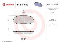 Передние тормозные колодки Brembo  P 54 059