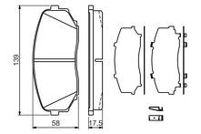 Передние тормозные колодки Bosch  0 986 494 375