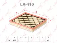 Воздушный фильтр Lynx  LA-416
