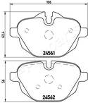 Задние тормозные колодки Japanparts  PP-0112AF