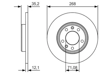 Bosch 0 986 479 C24 <span>тормозной диск полный</span>
