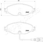 Передние тормозные колодки Japanparts  PA-0907AF