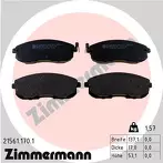 Передние тормозные колодки Zimmermann 21561.170.1 для Nissan Tiida C13 / хэтчбек