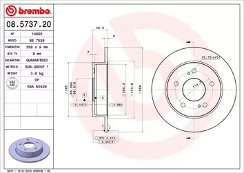 Brembo 08.5737.20 <span>тормозной диск полный</span>