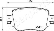Задние тормозные колодки Japanparts PP-0900AF для Audi A1 GBA / Sportback 5 дв.
