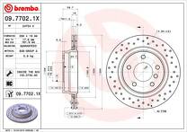 Тормозной диск Brembo Xtra Line 09.7702.1X для BMW 3 серии E46 / кабриолет