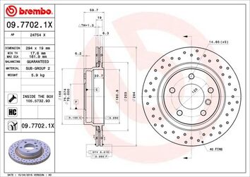 Brembo Xtra Line 09.7702.1X <span>тормозной диск вентилируемый</span>