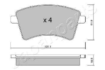 Japanparts PA-0720AF <span>тормозные колодки передние</span>
