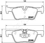Задние тормозные колодки Japanparts  PP-0102AF
