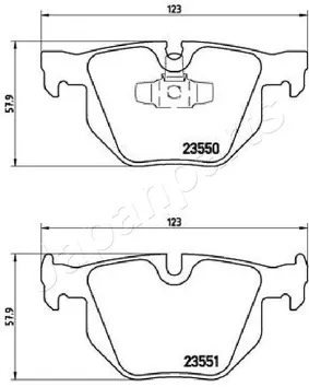 Japanparts PP-0108AF <span>тормозные колодки задние</span>