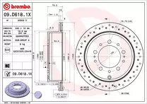 Тормозной диск Brembo Xtra Line  09.D618.1X