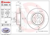 Тормозной диск Brembo Beyond Line 09.N360.1E для Tesla Model 3 1 пок. / рестайлинг