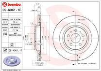 Тормозной диск Brembo Beyond Line 09.N361.1E для Tesla Model 3 1 пок. / рестайлинг