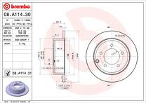 Тормозной диск Brembo Prime Line  08.A114.31