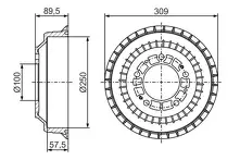 Задний тормозной барабан Bosch 0 986 477 271