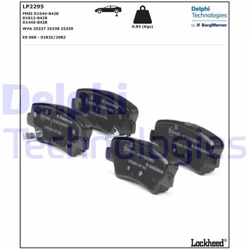 Delphi LP2295 <span>тормозные колодки задние</span>