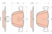 Задние тормозные колодки TRW  GDB1892