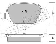 Задние тормозные колодки Metelli  22-0324-0