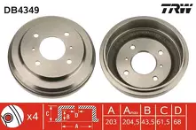 Задний тормозной барабан TRW DB4349
