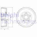 Задний тормозной барабан Delphi BFR611 BFR611