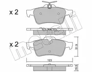 Задние тормозные колодки Metelli 22-0337-1 для Mazda 3 BK / хэтчбек / рестайлинг