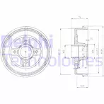 Задний тормозной барабан Delphi  BF427