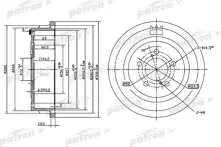 Задний тормозной барабан Patron  PDR1003