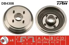 Задний тормозной барабан TRW DB4308