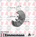 Задние тормозные барабаны Zimmermann 250.1770.00